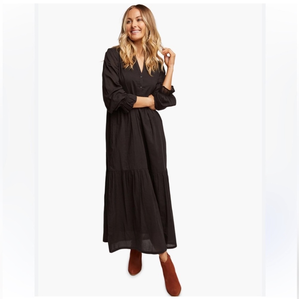 Able long sleeve tiered cotton dress size 2x